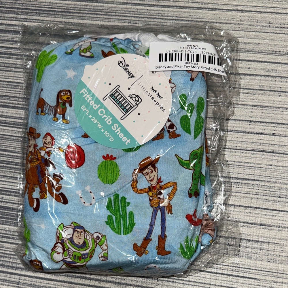 Little Sleepies Bamboo Disney Toy Story Blue Crib Sheet OG PRINT- NWT!!!